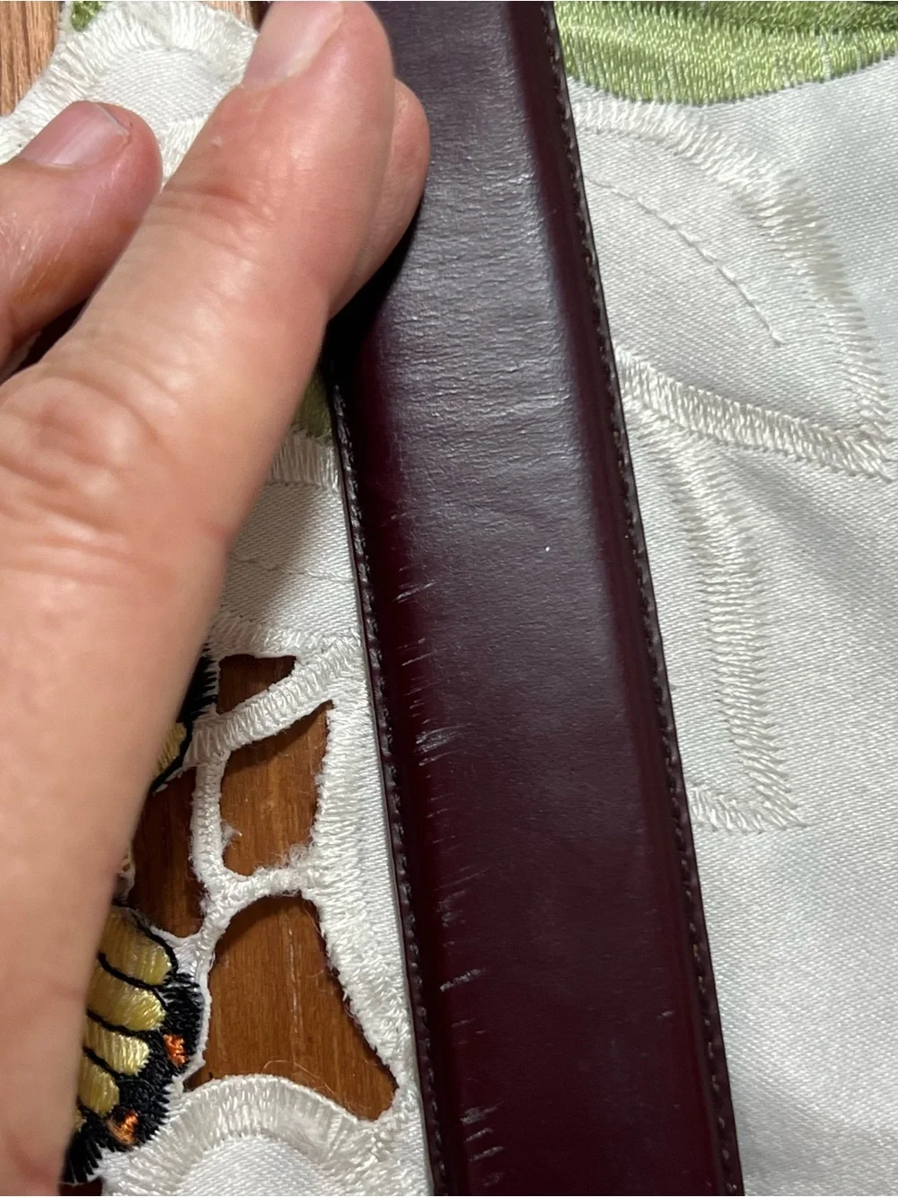 Coach women’s Dark Brown Leather Belt with Brass Buckle size 32